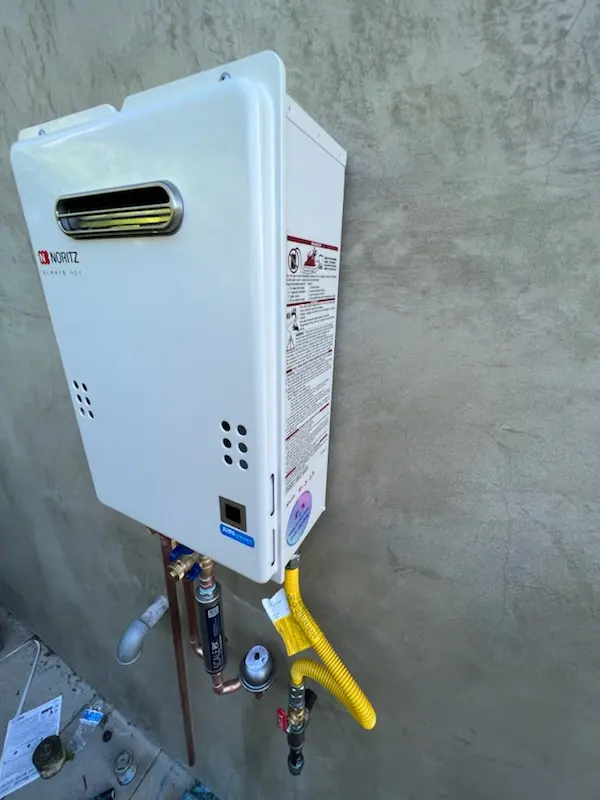 Tankless water heater installation for Stoneridge homes